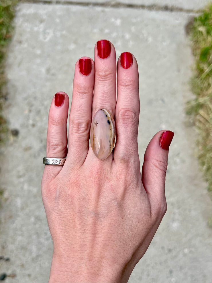 Montana Agate Rope Ring - R