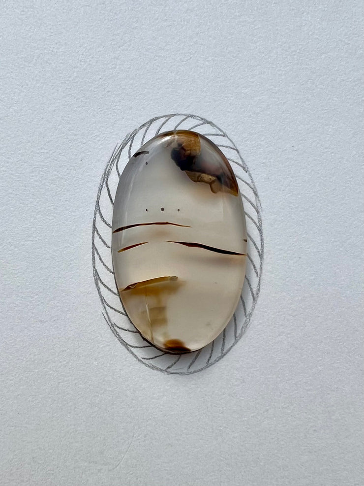 Montana Agate Rope Ring - B